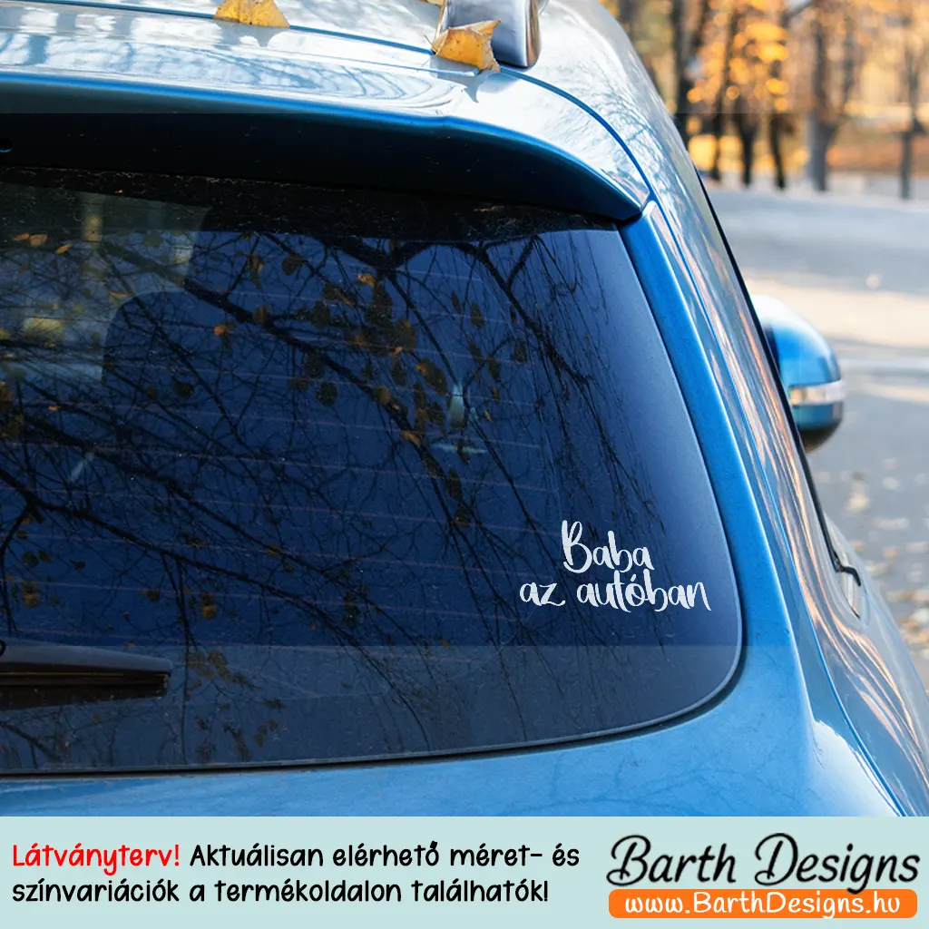 Több variációban baba az autóban matrica v2-3