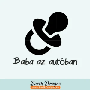 Több variációban baba az autóban matrica v3-1