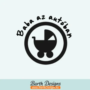 Több variációban baba az autóban matrica v4-1