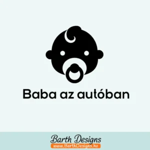 Több variációban baba az autóban matrica v6-1