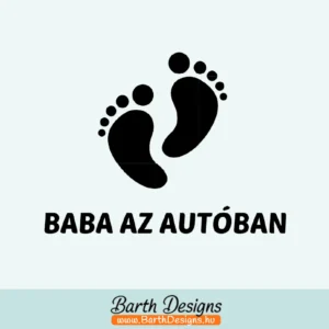 Több variációban baba az autóban matrica v7-1