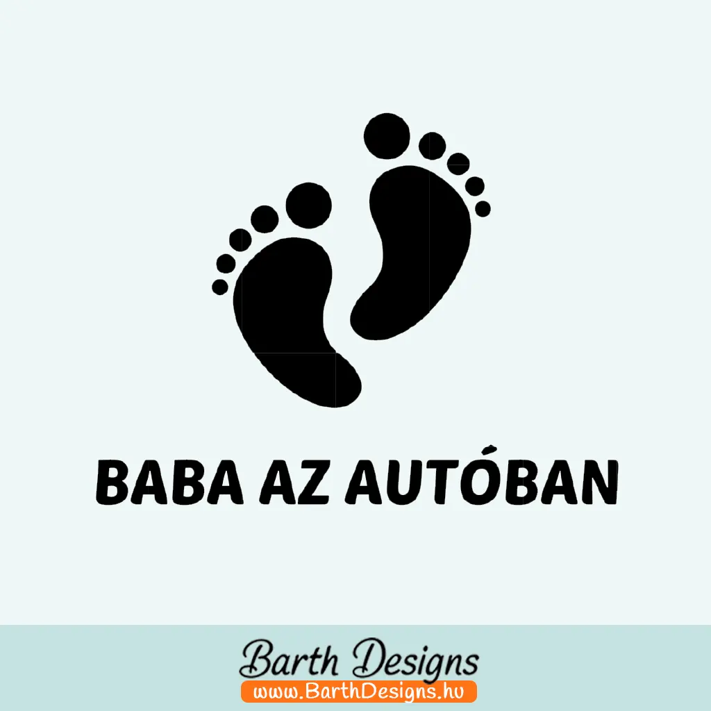 Több variációban baba az autóban matrica v7-1