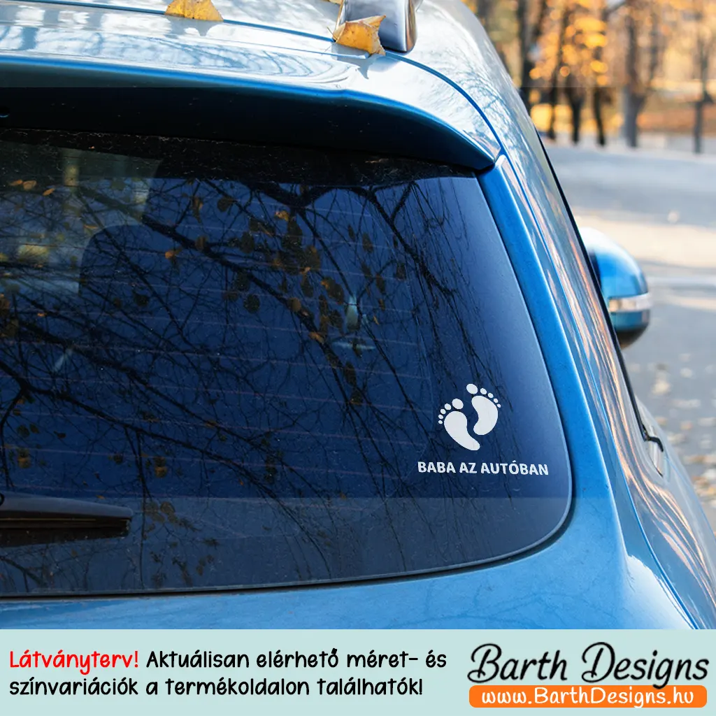 Több variációban baba az autóban matrica v7-3