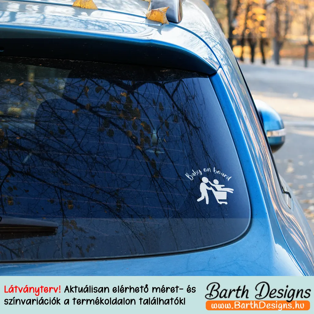 Több variációban baby on board matrica v10-3