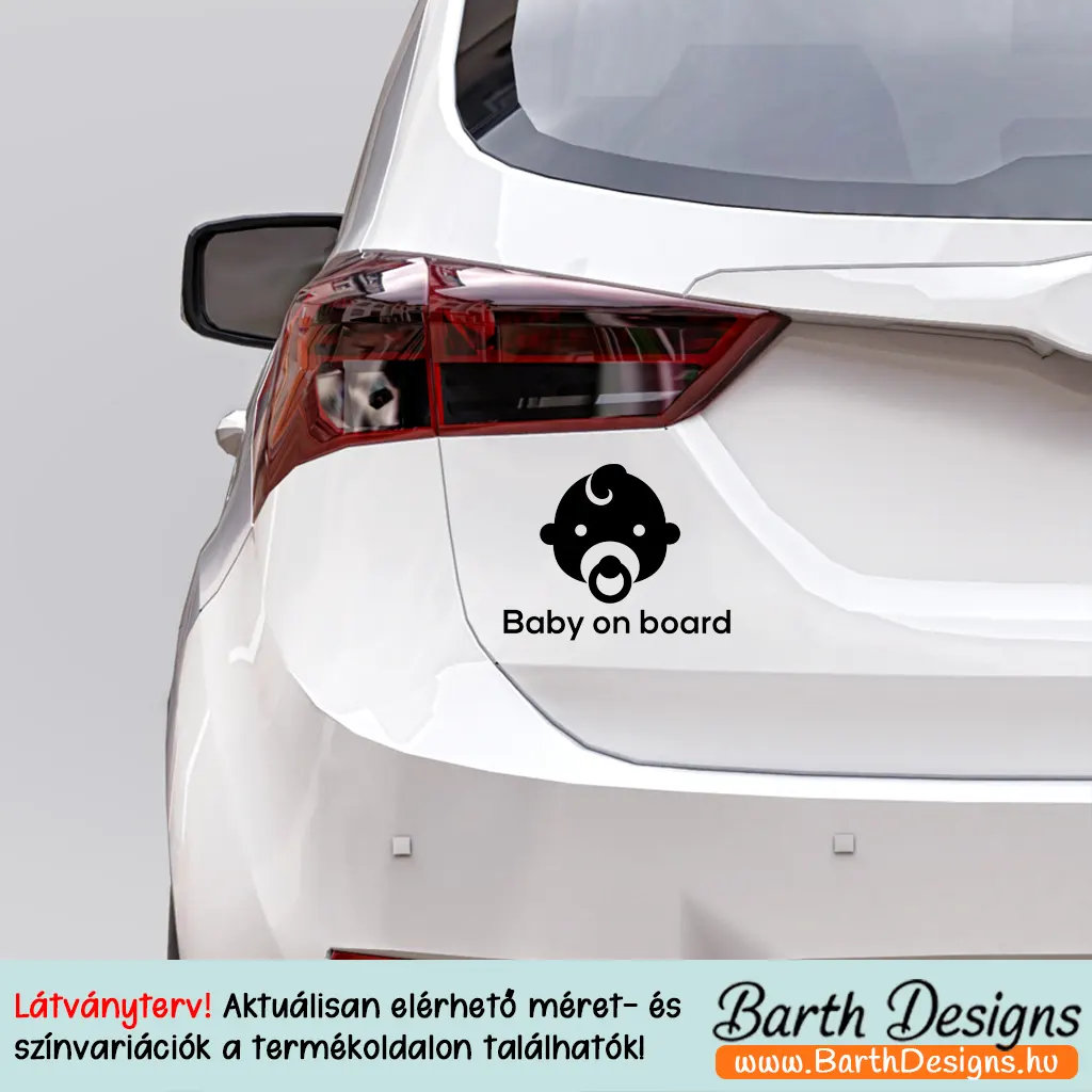 Több variációban baby on board matrica v6-2