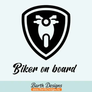 Több variációban biker on board, motoros az autóban matrica v1-1