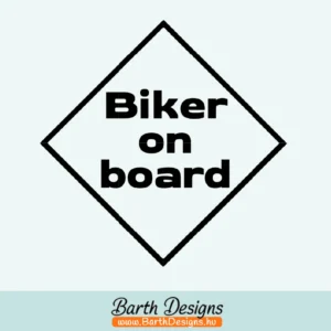 Több variációban biker on board, motoros az autóban matrica v2-1