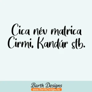 Több variációban cica név autó matrica 1