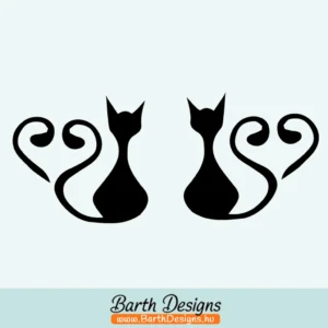 Több variációban cicás autó matrica szett v1-01