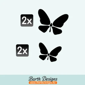 Több variációban pillangó matrica szett No. 1, csajos autó matrica, állatos matrica