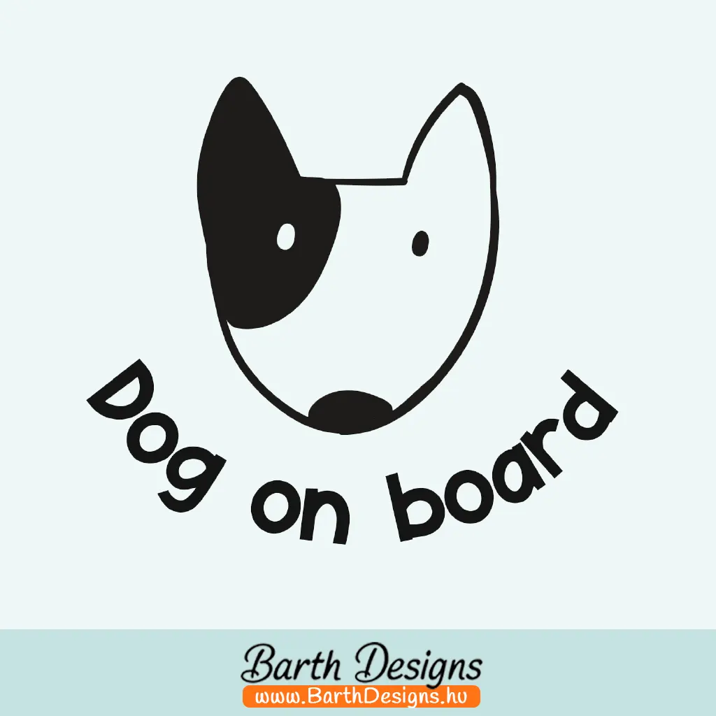 Több variációban dog on board matrica, kutyás autó matrica v5-01
