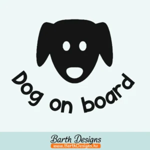 Több variációban dog on board matrica, kutyás autó matrica v6-01