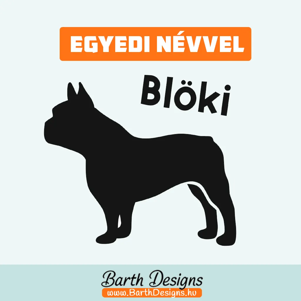 Több variációban francia bulldog matrica, kutyás autó matrica v1-01