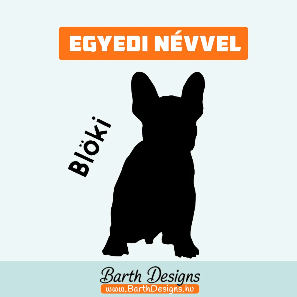 Több variációban francia bulldog matrica, kutyás autó matrica v4-1