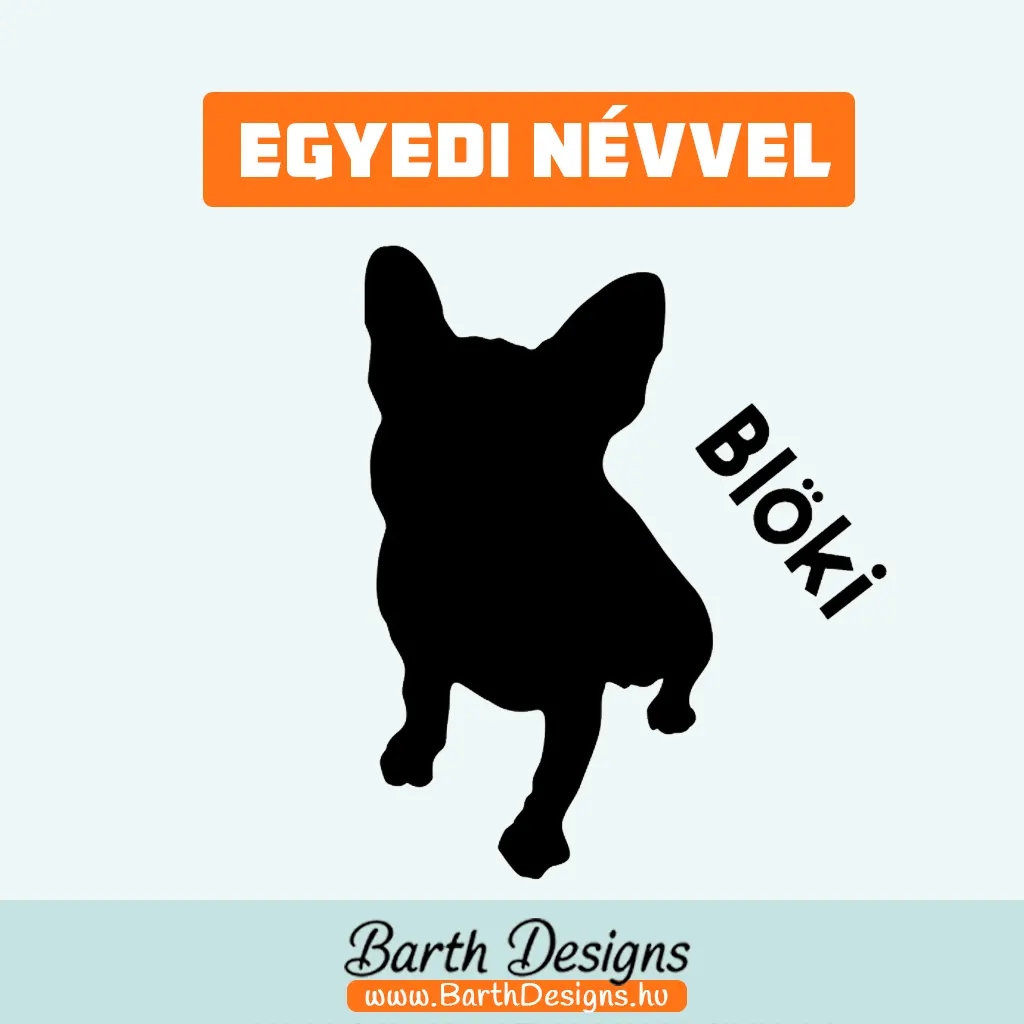 Több variációban francia bulldog matrica, kutyás autó matrica v5-1