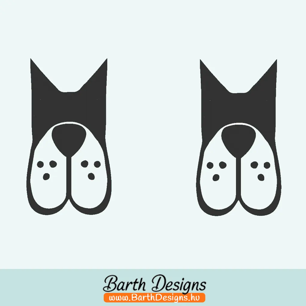 Több variációban kutyás autó matrica szett v1-1