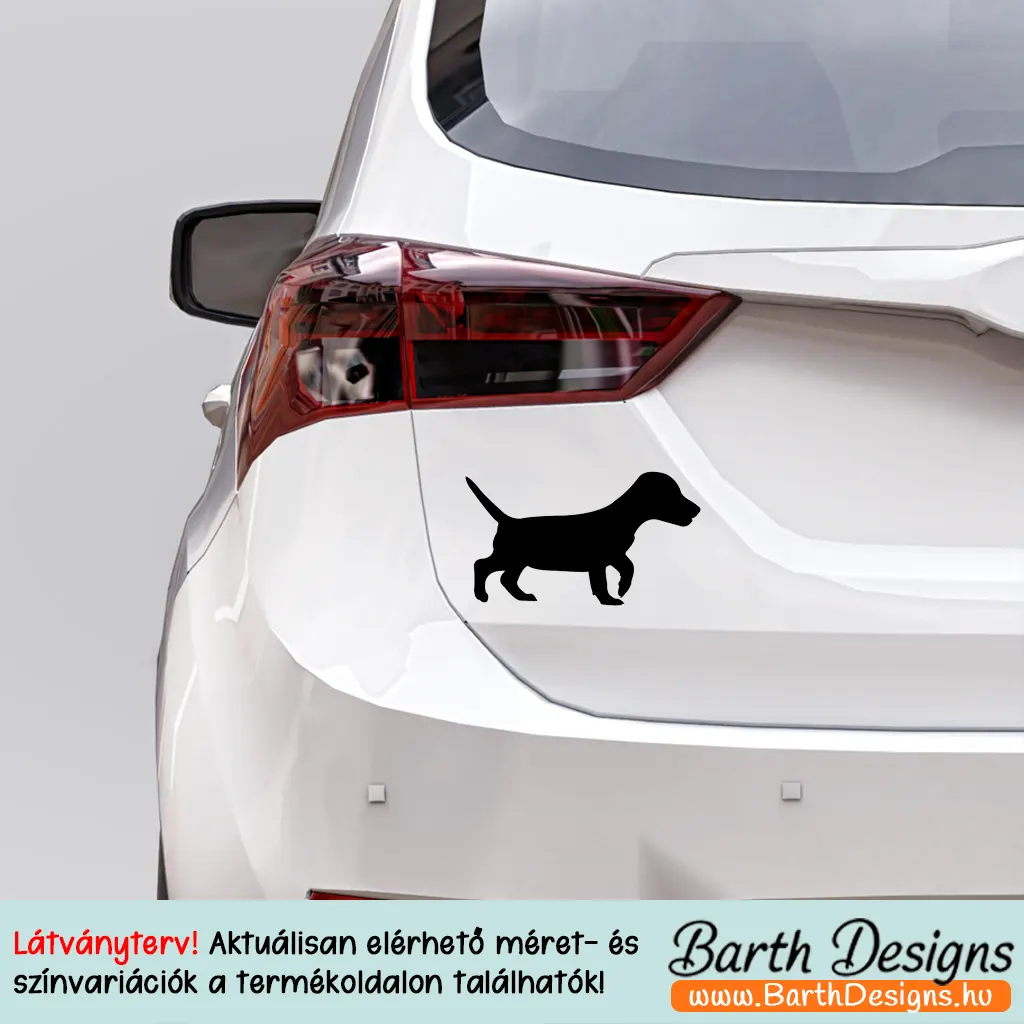 Több variációban kutyás autó matrica v2-2