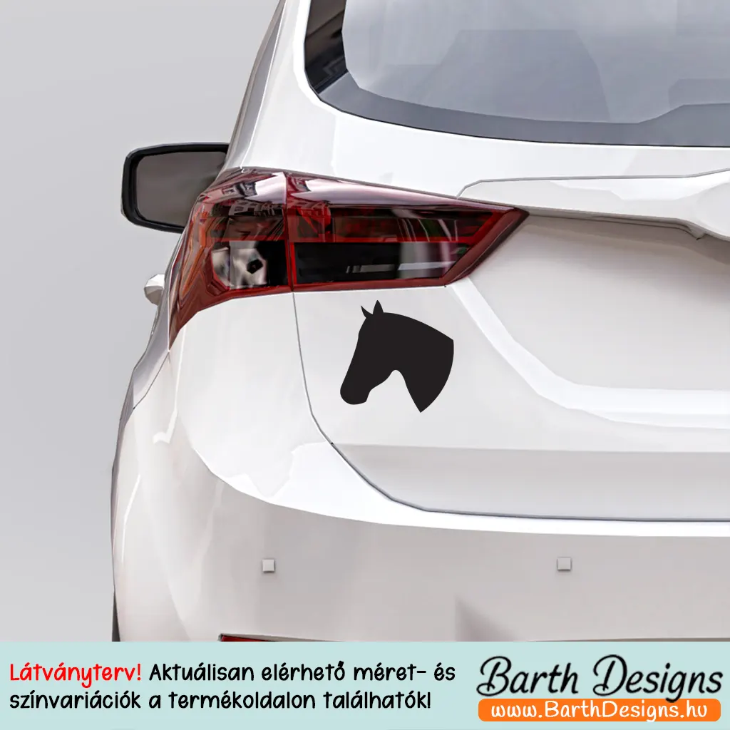 Több variációban lovas autó matrica v1-2