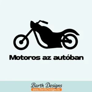 Több variációban motoros az autóban matrica v2-1