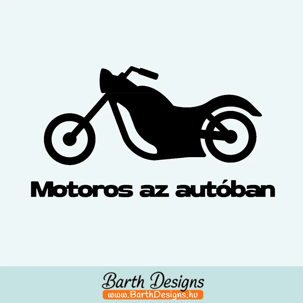 Több variációban motoros az autóban matrica v2-1