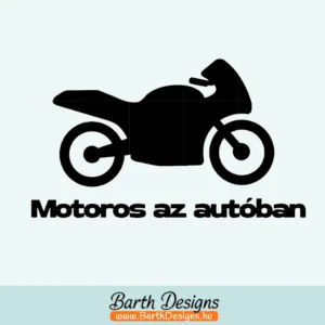 Több variációban motoros az autóban matrica v3-1