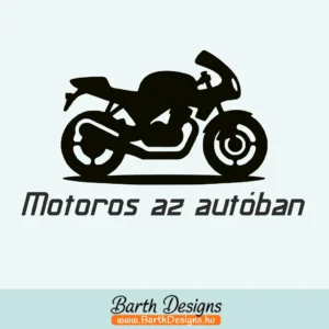 Több variációban motoros az autóban matrica v4-1