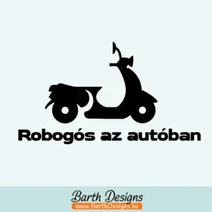 Több variációban robogós az autóban matrica v1-1