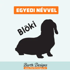 Több variációban tacskó matrica, kutyás autó matrica v1-1