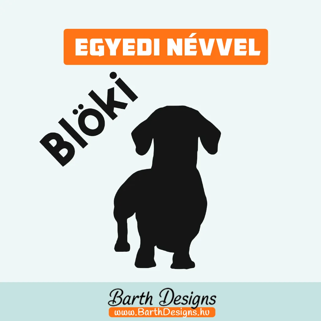 Több variációban tacskó matrica, kutyás autó matrica v3-1