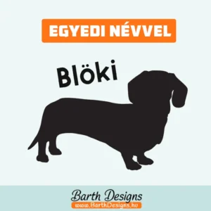 Több variációban tacskó matrica, kutyás autó matrica v4-1