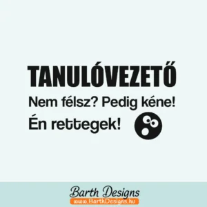 Több variációban vicces tanuló vezető matrica, tanuló vezető jelzés v2-1