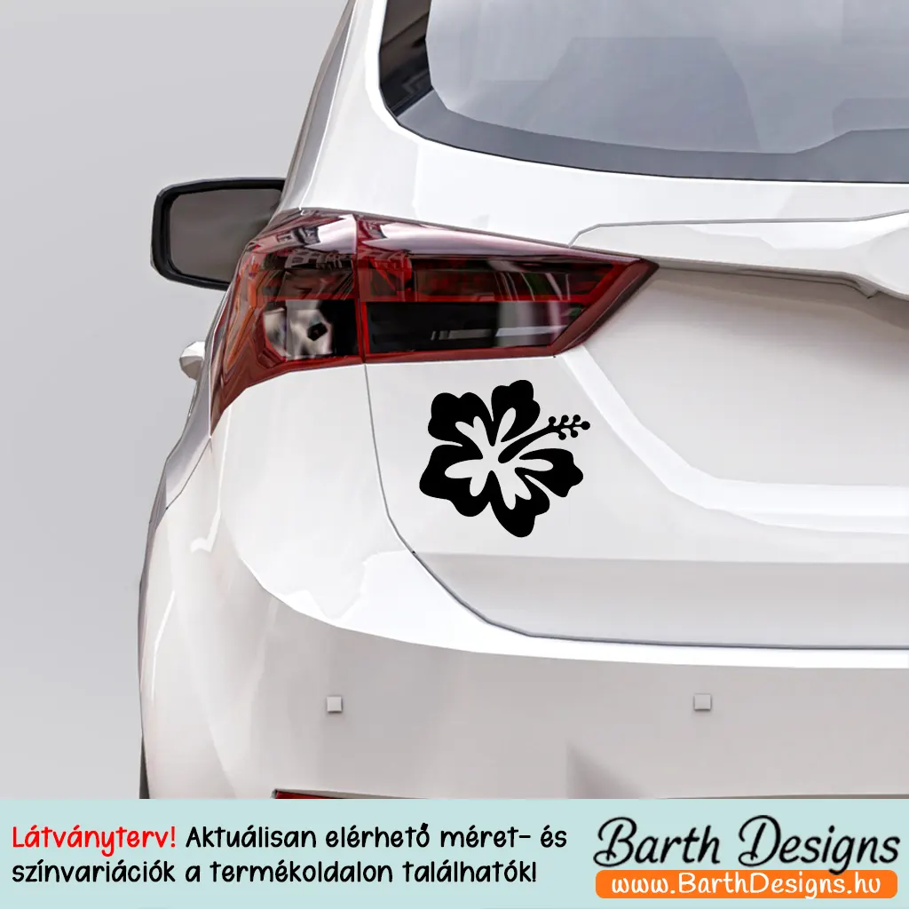 Több variációban virág matrica, csajos autó matrica v22-2