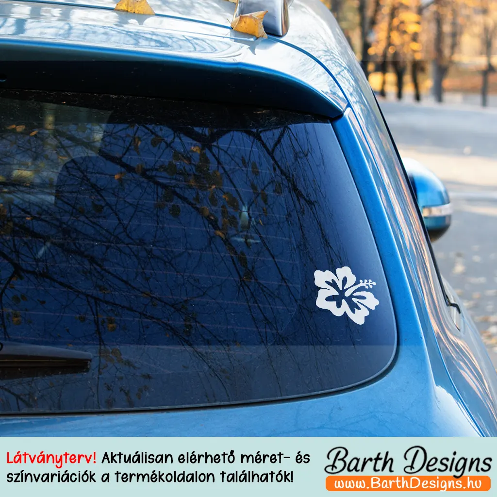 Több variációban virág matrica, csajos autó matrica v22-3