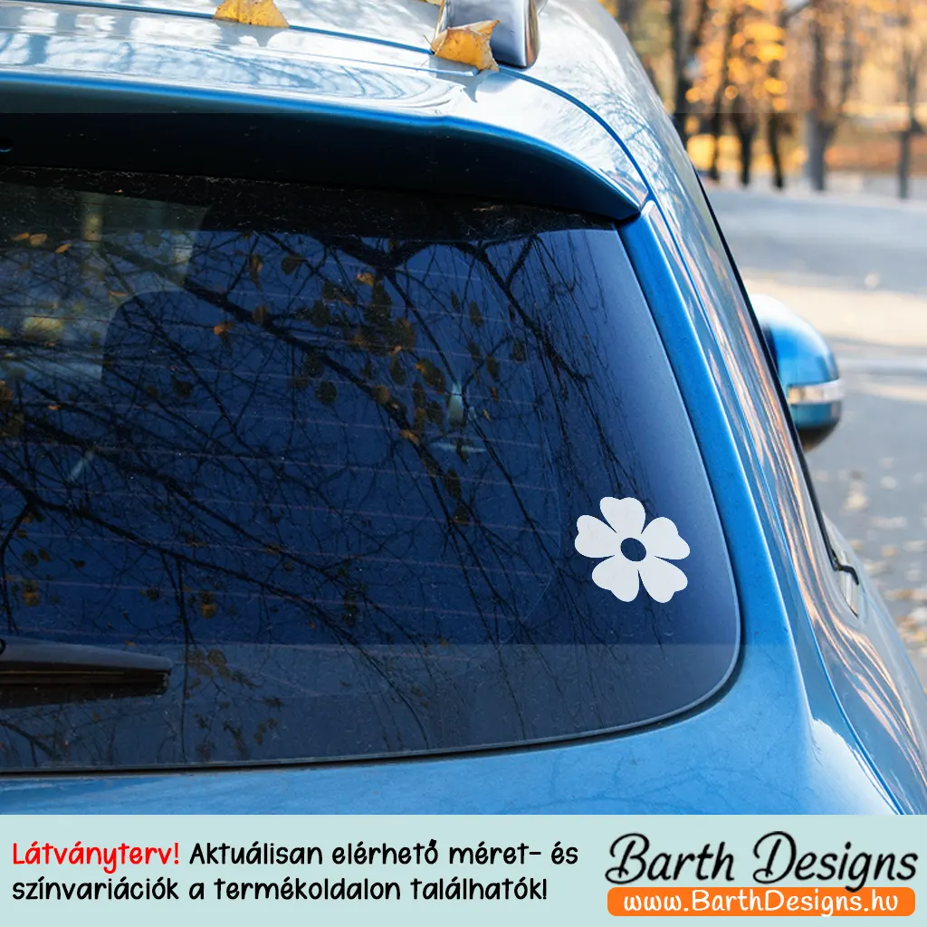 Több variációban virág matrica, csajos autó matrica v3-3