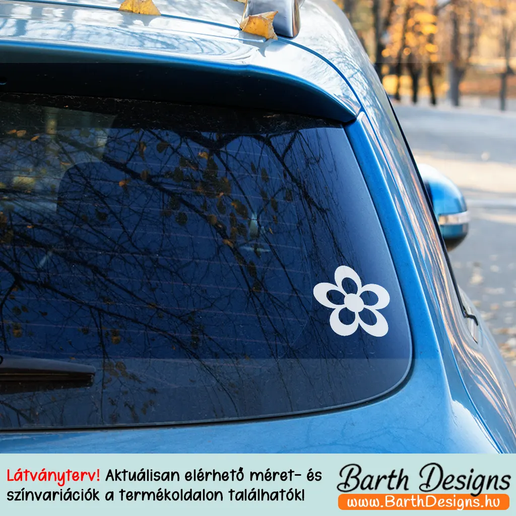 Több variációban virág matrica, csajos autó matrica v5-3