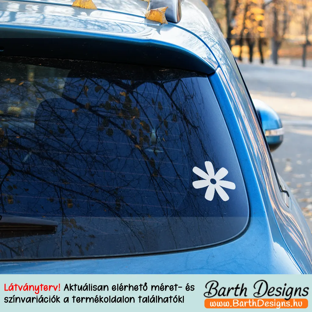 Több variációban virág matrica, csajos autó matrica v8-3