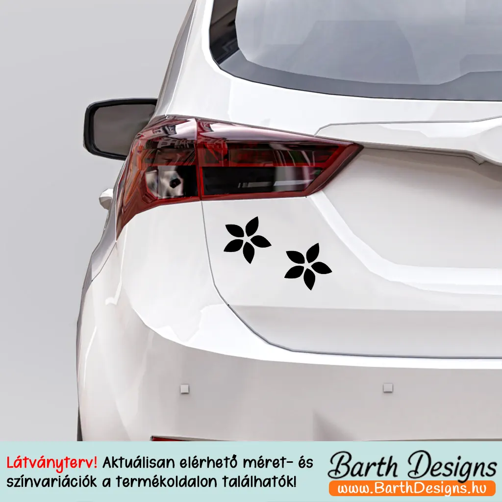 Több variációban virág matrica szett, csajos autó matrica v3-2