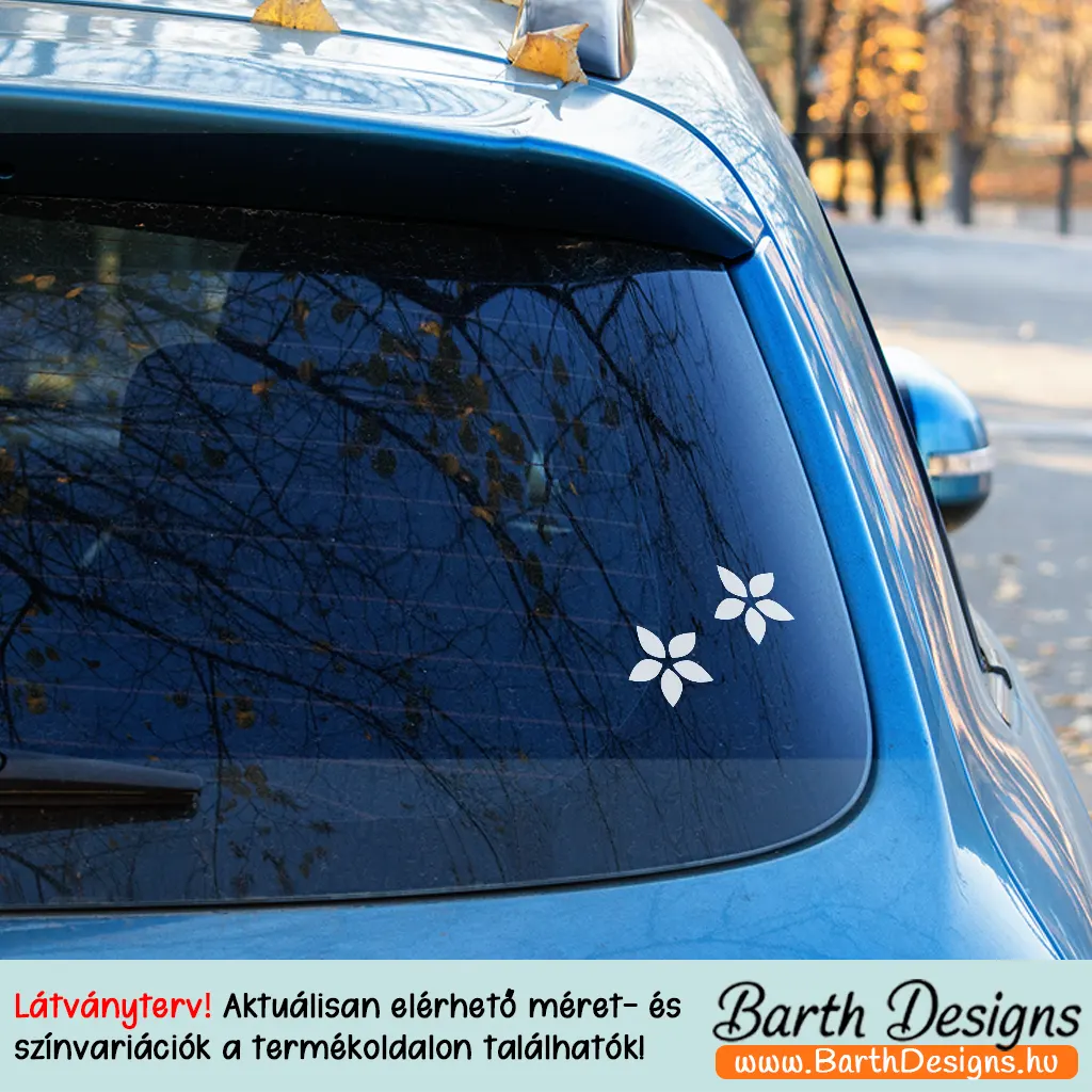Több variációban virág matrica szett, csajos autó matrica v3-3