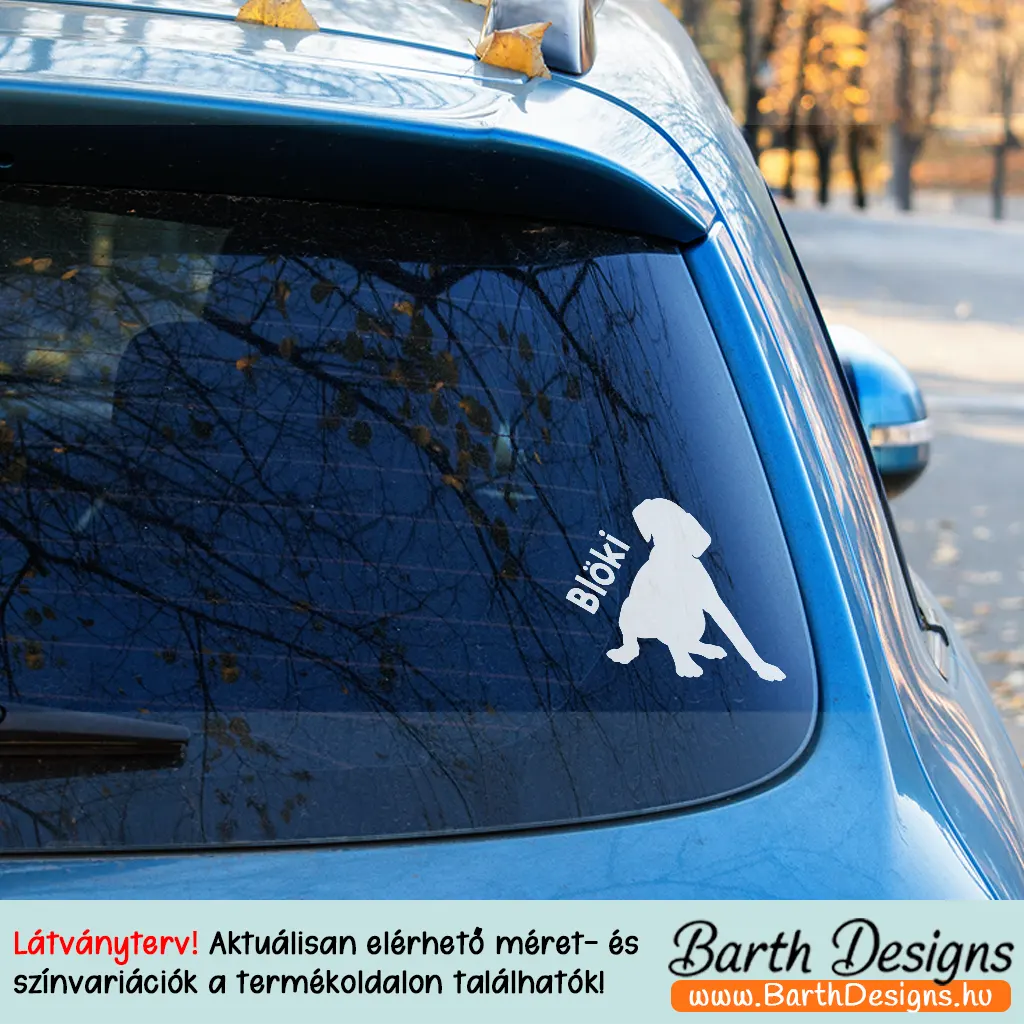 Több variációban vizsla matrica, kutyás autó matrica 1-3