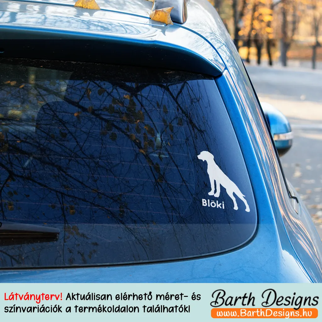 Több variációban vizsla matrica, kutyás autó matrica 4-3