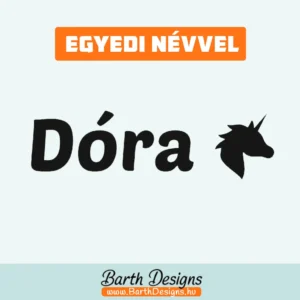 Unikornisos gyerek bicikli matrica, név matrica biciklire 1-1