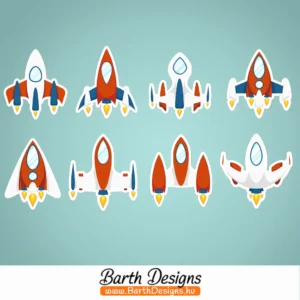 Űrhajós gyerek bicikli matrica szett 2-1