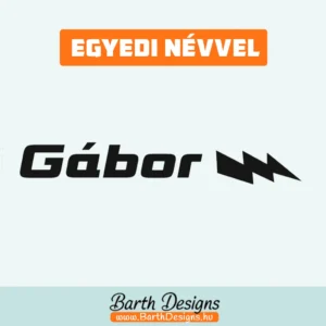 Villám gyerek bicikli matrica, név matrica biciklire 1-1