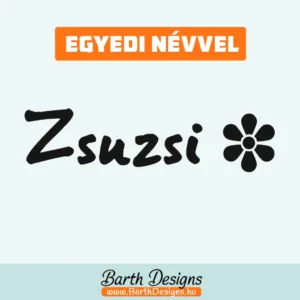 Virágos gyerek bicikli matrica, név matrica biciklire 2-1