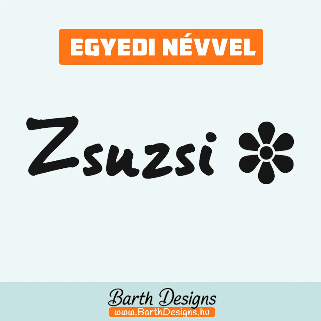 Virágos gyerek bicikli matrica, név matrica biciklire 2-1