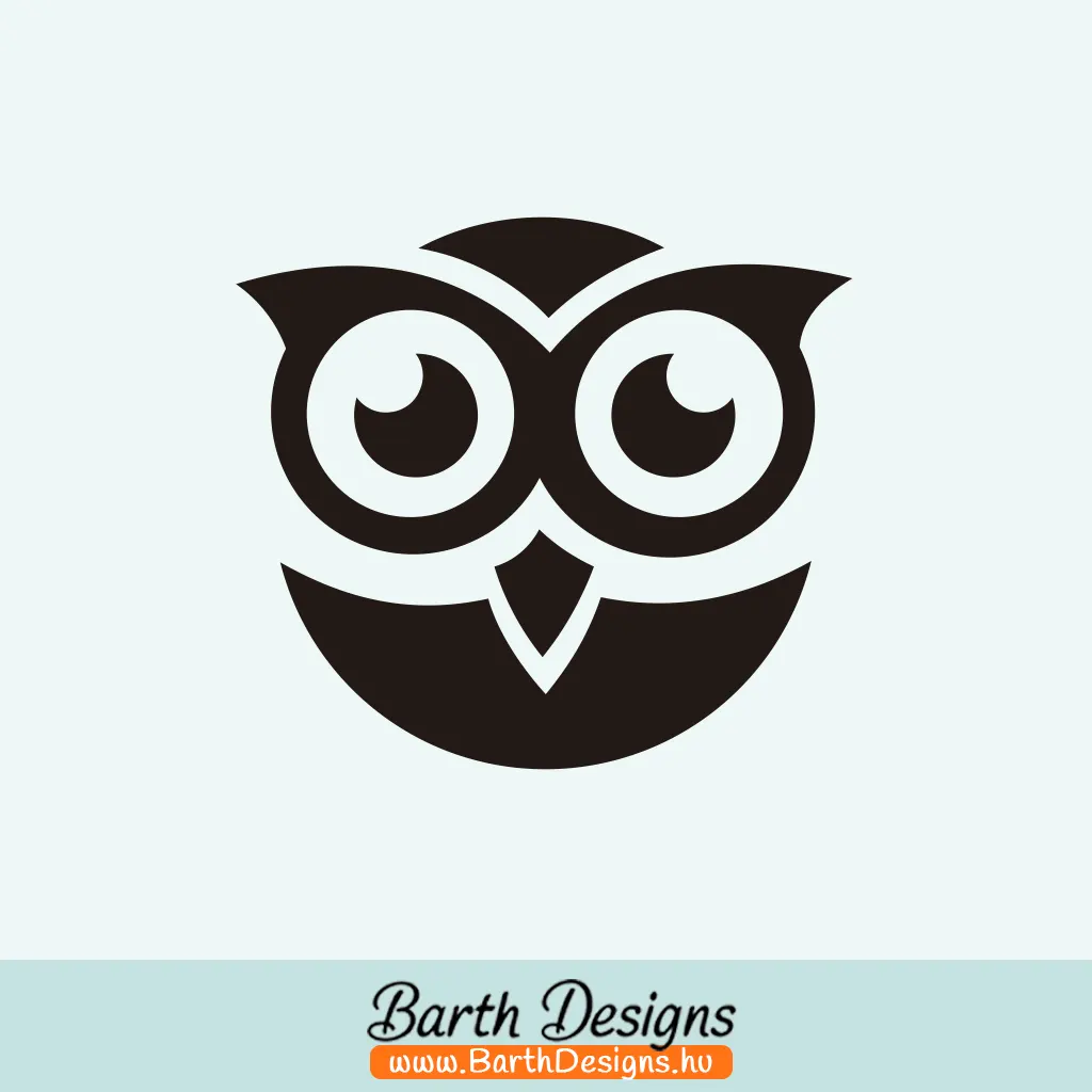 bagoly autómatrica, állatos matrica, laptop matrica 1