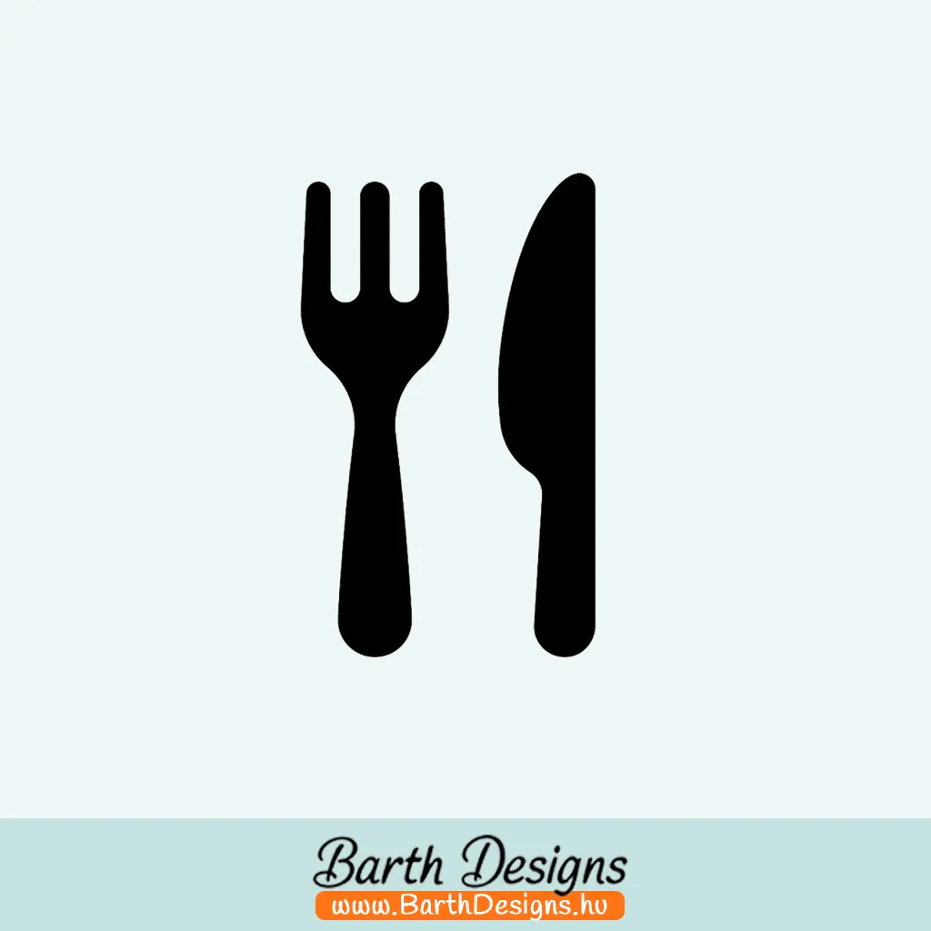 evőeszköz konyhai csempematrica 2-1