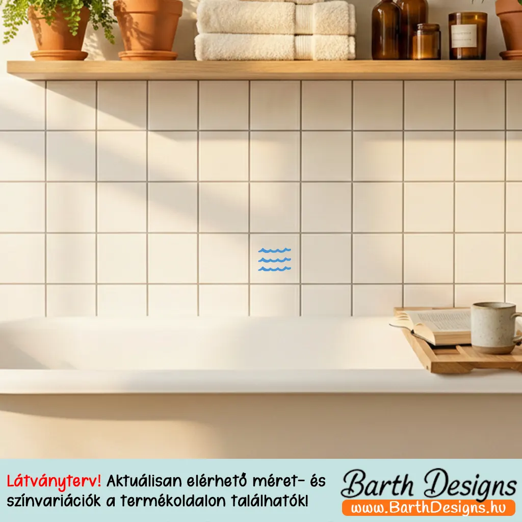 fürdőszobai csempematrica hullámok 1-2