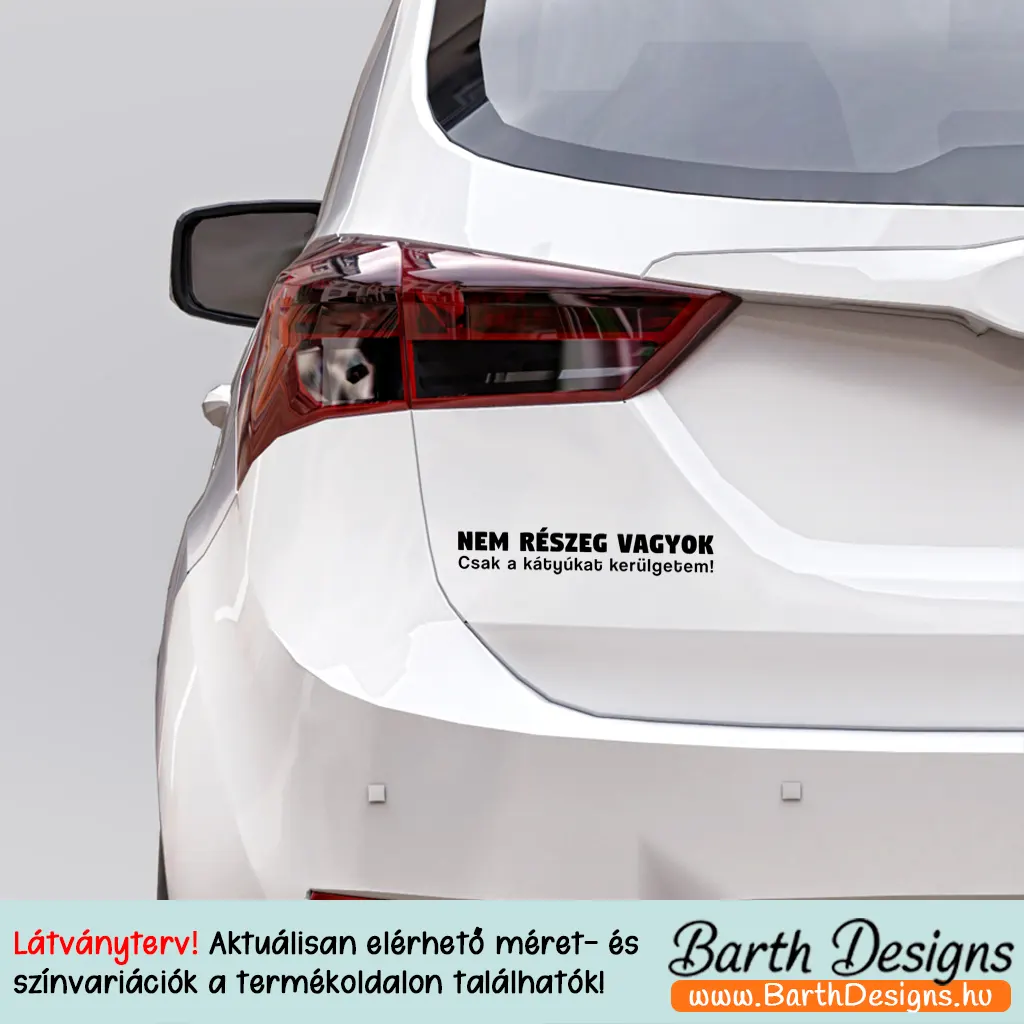 nem részeg vagyok vicces autó matrica 02