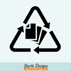 papír szelektív hulladék matrica, kuka matrica 1-1